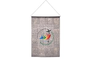 BYZANT Stendardo Ufficiale Giubileo 2025 Roma 200x100cm - Porta Santa San Pietro Celebrazione Religiosa (L)