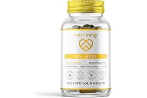 NUTRI-THINGS Elevate Your Health® Sea Moss Capsules - High Potency Nutrient-Rich Formula for Immunity and Digestive Health