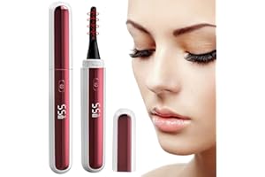 BYZESTY Podgrzewana zalotka do rzęs, elektryczna zalotka do rzęs z szybkim nagrzewaniem w 8 sekundach, 4 tryby temperatury, szczotka do rzęs zapobiegająca oparzeniom, podgrzewana zalotka do rzęs, długotrwała