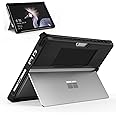 MoKo Case Fit Microsoft Surface Pro 7 Plus/Pro 7, All-In-One Protective Rugged Cover Case with Pen Holder Hand Strap, Compatible with Type Cover Keyboard, Black