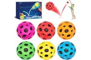 AIHAOYU 6 Stück Jump Ball - Mini Farbiger Jump Ball Hohe Bounce Loch Ball Toy, Hohe Springender Gummiball, Super High Bouncing Space Ball, Planeten Hüpfbälle für Outdoor & Indoor