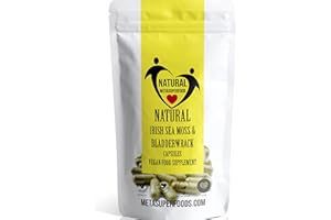 METASUPERFOODS Sea Moss and Bladderwrack 60 Capsules (3600mg) High Potency | UK Made | Vegan | Wild Harvested | Non GMO | No Fillers No Bulking Agents