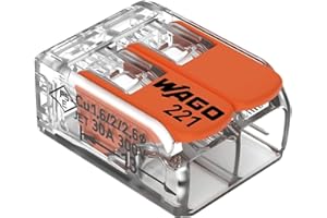 WAGO 221-612 221 Lever Connector; Flexible Connection Terminal: 0.5-6mm² Pack of 10