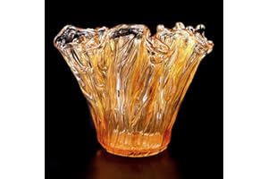 Tammaro Home Quercia Vaso in Vetro di Murano di Colore Miele by