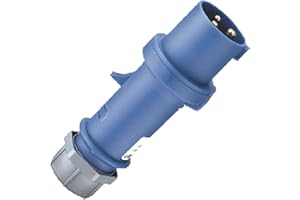 MENNEKES 148A Split Body Plug, IP 44 Protection, 6 hours Earth Position, 3 Pole, 16 A Current, 230V, Blue