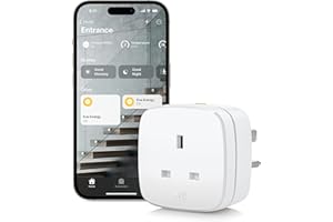 Eve Energy (Matter) UK-Smart Plug, Control and Automate Lights/Appliances, Secure and Private, Easy Setup, Future-Proof with Matter and Thread, Works with Apple HomeKit, Alexa, Google Home,SmartThings