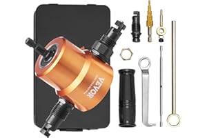 VEVOR Double Head Sheet Metal Nibbler Cutter, 360 Degree Metal Nibbler Drill Attachment with Extra Punch and Die, Cutting Hole Accessory and Step Drill Bit, for Straight Curve and Circle Cutting