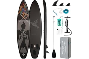 FEATH-R-LITE 10' &11' Inflatable Ultra-Light Stand Up Paddle Board for All Skill Levels Included with SUP, Adj Paddle, Pump, Backpack, Leash