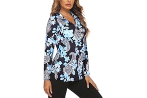 Gemulate Ladies Golf Tops Long Sleeve Polo Shirts for Women UPF50+ Half Zip Moisture Wicking Gym Sports Shirt S-2XL