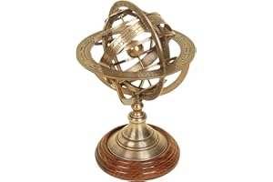 Deco 79 Laiton Sphère armillaire Globe Unique Table Décor