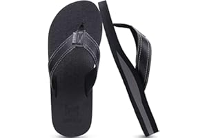 KuaiLu Tongs Hommes été Cuir en tissu Plage Sandales Mousse de Yoga Piscine Chaussures