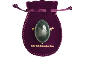 Huevo de jade de nefrita genuino, sin perforar, para ejercicios de Kegel para entrenar los músculos del suelo pélvico y para la curación con cristales en la meditación, por Polar Jade