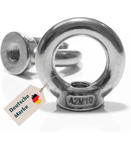 Occhielli Metallici Occhiello Di Sollevamento In Acciaio Inox 304 M12 - 2 Pezzi Per Fai Da Te Occhielli Per Barche Fai Da Te - 6
