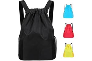 DIDISEEN Drawstring Bag Waterproof Swim PE Bag Unisex Large Sports String Backpack Oxford Fabric Gym Sack for School Travel Swimming Holidays Climbing Hiking (50 * 44)