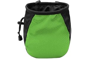 FUZVOL Sac de magnésium Noir pour Escalade avec Ceinture réglable et Cordon de Serrage. Peut être Suspendu à la Taille pour l'escalade en Plein air.