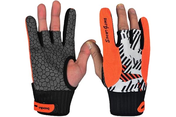 1 paire de gants professionnels de bowling antidérapants Accessoires confortables avec doigts exposés