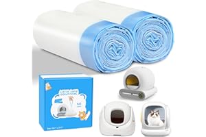 Cat Litter Tray Liners 40PCS Kitcanis, Cat Litter Bags with Drawstring, Scratch Resistant and Leak Proof, Compatible with SUW, Furrytail, Meowant, PetCove, Mintakawa - 17.7" x 19.68" (40)