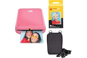 ‎KODAK KODAK Step Printer Drahtloser mobiler Fotodrucker mit Zink-Technologie (Rosa) Reiseset