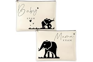 EYEZEEPTION 2 Pcs Geschenke für Werdende Mutter Baby Geschenk zur Geburt Mädchen Junge Taschen für Mama, Baby Geschenk Mädchen Junge Babyparty Geschenk Mommy Bag Kosmetiktasche Bag.