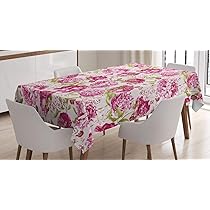 ALAZA Nappe Ronde Avec Motif Crânes Et Roses Roses - Lavable