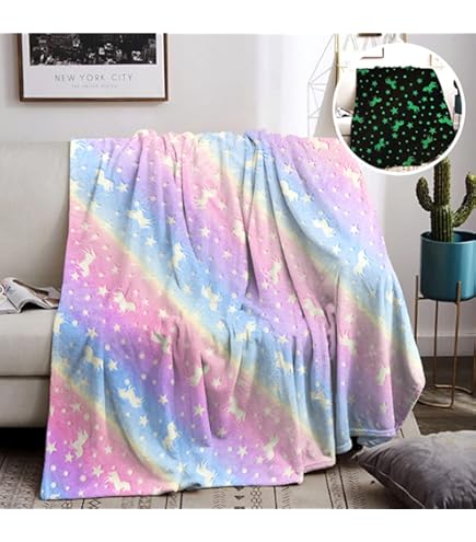 Deken voor kinderen voor meisjes en jongens, 200 x 150 cm, Deck Glow in
