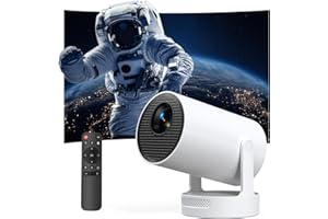 BUBA TOYS Mini Proiettore, Proiettore Video a Messa a Fuoco Remota Portatile con Supporto FHD 4K 1080P, 350 Lumen ANSI, WIFI6 & Bluetooth 5.4, Proiettore Intelligente per Cinema in Camera da Letto