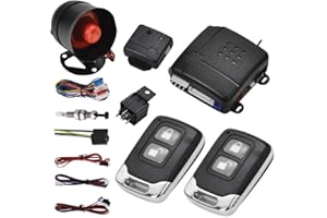 MASO Style 11 - Kit di chiusura centralizzata per auto, universale, con telecomando, con sensore di scossa + scatola di controllo + 2 telecomandi di ricambio per serratura centralizzata dell'auto