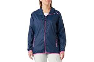 CMP Giacca Pioggia Da Donna Con Cappuccio Fisso Knit Tech mélange fleece jacket with hood, Boy, Flash Orange-Antracite, 104 Donna