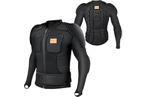 BenKen Manica Lunga Protettore Shirt per Adulti, Petto Posteriore Spine Protector Vest Regolabile, Donna Uomo Body Guard Armatura Protettiva Sport Body Armor Jacket