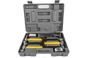 SATKIT Set di punte e martelli per lamiera, con manico in fibra per carrozzeria.