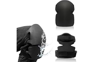 Kytpyi Knee Pads, Knee Pads Work, 1 Pair Lightweight Waterproof Anti-Slip EVA Kneepads for Work Gardening Cleaning, Portable Adjustable Work Knee Pads for Men Women Mechanic Builder Gardener(Black)