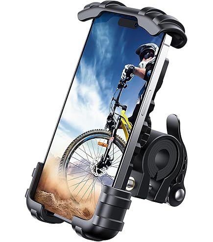 Sovica Handyhalterung Fahrrad Motorrad mit vibrationsdämpfer sichere  Montage und verstellbar für handys bis 7,5