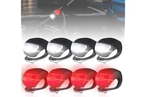 GAOUTO 8 Stück LED Kinderwagen Beleuchtung, Silikon Kinderwagen Lichter Wasserfest, Sicherheitslicht Set Mit 3 Lichtfunktionen, Klippbare Tragbare Warnlichter Für Joggen Rucksack Camping Hundegeschirr