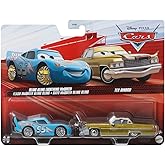 Cars Disney Pixar Pack 2 adet metal araba, 1:55 &ndash; Die-Cast Bling Bling Lightning McQueen & Tex Dinoco