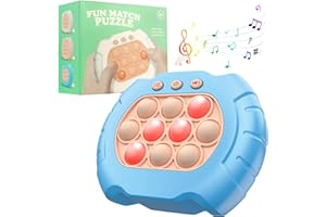 Jasoyepe Pop Fidget Games, Rapid Push Puzzle Game, Electronic Fidget Pop Quick Push Bubbles Light-up Game, Educational Toy for Toddler Kids Boys and Girl Age 3 - 10 Years, Blue