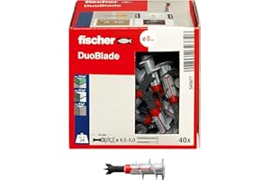 Fischer DuoBlade 40x Tasselli per Cartongesso Autoforanti, Robusti e di Facile Montaggio, 545677