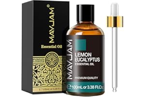 MAYJAM Aceite Esencial de Eucalipto Limón 100ML, Aceite de Eucalipto Limón para Difusor, Humidificador, Bricolaje, Hogar, Accesorios