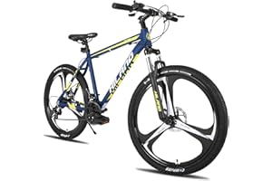 ‎HH HILAND Hiland 26 Zoll Mountainbike MTB mit Shimano 21 Gang Aluminiumrahmen 3/6 Speichenräder mit Scheibenbremse Federgabel Fahrrad