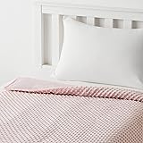 Amazon Basics Coperta ponderata in cotone per bambini e fodera in microvisone, 1,3 kg, 91,4 x 121 cm, grigio/rosa