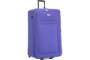 SKYLARK LUGGAGE 32" Extra Large Suitcase Super Lightweight Luggage Integrated Combination Lock 20% Expandable 2 Wheel Soft Shell Check in Hold Luggage for 30kg