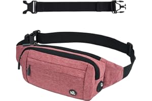 WATERFLY Sac Banane Sacoche de Ceinture Homme Femme : Petite Ceinture Sac de Sport Bum Hip Bag pour Hommes et Femmes Sac Fanny de Taille avec Sangle d’extension pour Voyage Randonnée Entraînement de