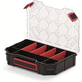 Mivos 12 Inch Accessory and Small Parts Organizer Box - Assorted Box 284x195x60mm - Screw Box with 8 Compartments for Storage