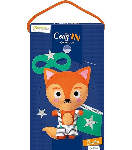 Kit Créatif Couture Enfant Avenue Mandarine - Doudou Tigresse Alyssa à Coudre Soi-même - À Partir De 6 Ans
