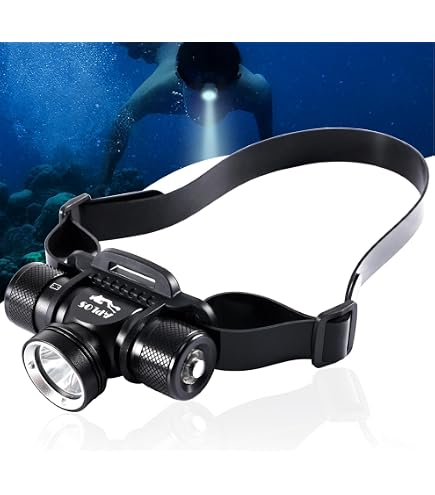 Lampe Frontale De Plongée 100000 Lumens - IPX8 étanche 300ft | Rechargeable 18650 | 3 Modes | Pour Plongée, Camping