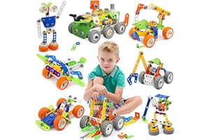 MOONTOY 175 Piezas Bloques de Construcción,Juguetes para Niños de 5,6,7,8 Años y Mayores, juego construccion,Aprendizaje de Juegos de Construcción Educativa para 9,10 Años,Mejor Regalo de Juguete para Niño