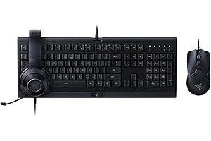 Razer Power Up Bundle - Juego de Esports con Teclado Cynosa Lite (Qwertz DE-Layout), Ratón Viper y Auricular Kraken X Lite Negro