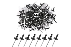 HFDONGL 150 Piezas Remaches Ciegos de Aluminio 4,8 x 16 mm Remache Ciego Pop de Gran Borde Remaches de Aluminio Cabeza Ancha Remaches Pop Remaches Aluminio para Muebles Máquinas Dispositivos Eléctricos