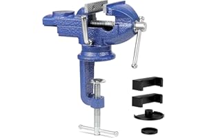 DNGH Morsa da Banco Professionale Girevole 360° con Incudine, Morsa da Tavolo Larghezza Ganasce 80 mm, Materiale in Acciaio Fuso, per Falegnameria, Foratura, Taglio, Lavorazione dei Metalli