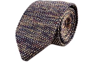 ROSIIKA Men's Skinny Smart Knit Tie Formal Basic Designed Vintage Mixed Pattern Casual 2.4" Necktie