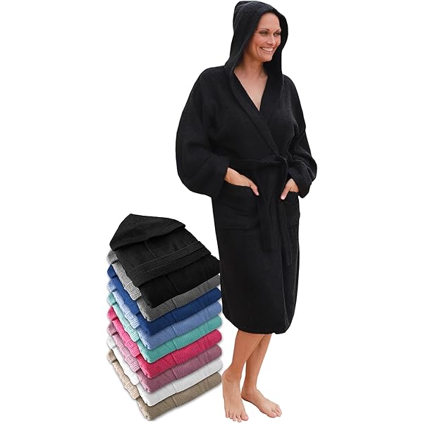 LEBENGOOD Badjas voor heren, uniseks, met capuchon, 100% Amerikaans katoen, 400 g, zachte badjas, douchehanddoek voor dames, Aardbei, XXL